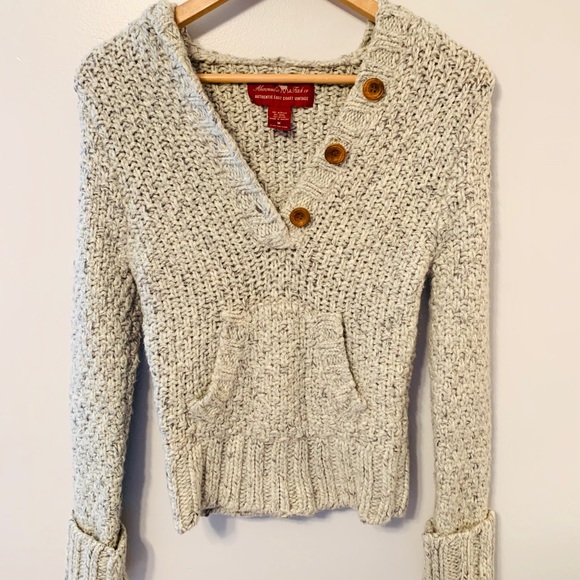 Abercrombie & Fitch Sweaters - Abercrombie Wool Blend Knit Hooded Sweater